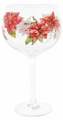Ginology Red Poinsettia Copa Gin Glass
