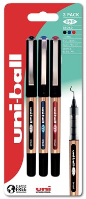 Uniball 150-10 3pc Blister Black/Blue/Red PFP