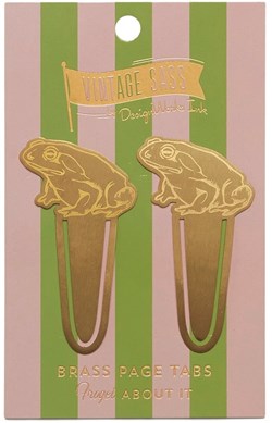 DW Vintage Sass Brass Page Tabs - Froget About It