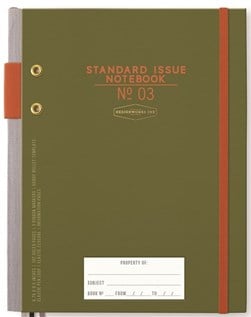 DW Standard Issue Planner Notebook - Army Green & Chili