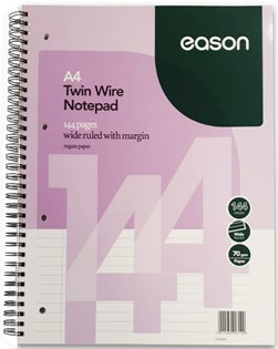 EASON A4+ TWIN WIRE NOTEBOOK 144PGS 70GSM