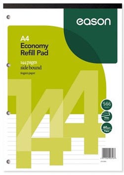 EASON A4 PAD SIDE BOUND 144PGS 60GSM