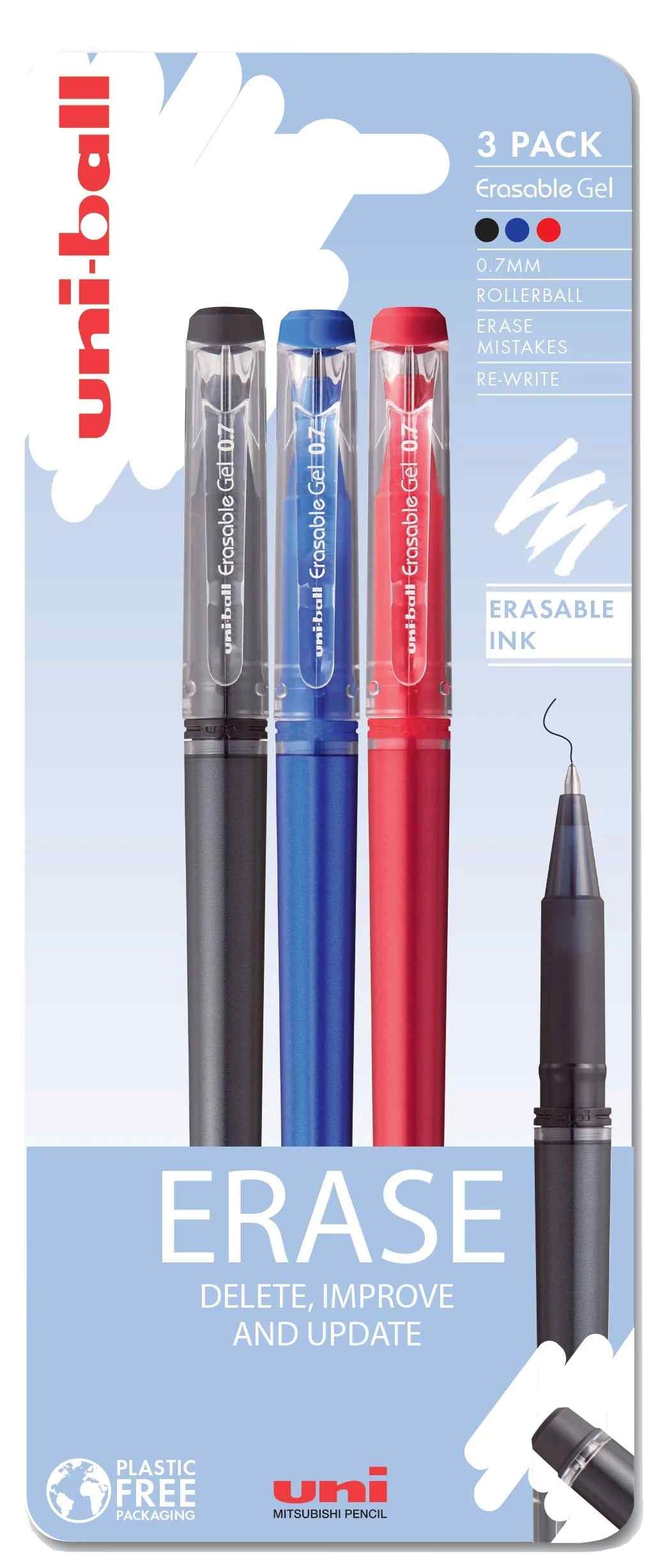 Legami Refills Red Ink for Erasable Pen - 3 Pack Blister