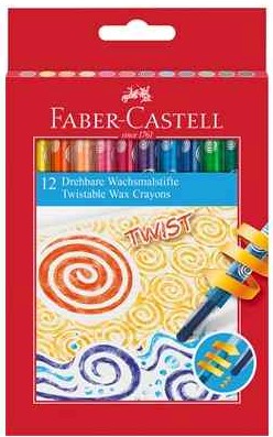 SCRIPTO TWIST CRAYONS 12 COLOURS SK6001811705195